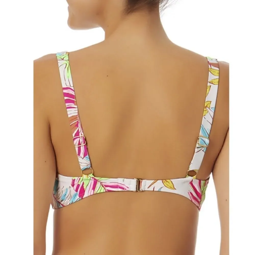 Tropical Print Tricot Bikini Swimsuit Bathing Suit Size M